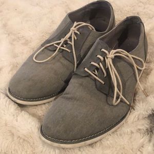 Steve Madden Mens Grey Casual Oxford Dress Shoe